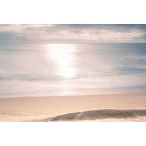 Smooth Waters Black Modern Wood Framed Art Print with Double Matting by Larson, Nathan