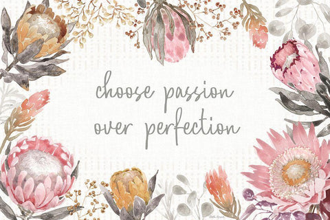 Petal Passion I Soft Boho White Modern Wood Framed Art Print with Double Matting by Grove, Beth