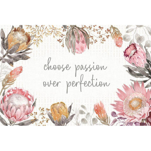 Petal Passion I Soft Boho Gold Ornate Wood Framed Art Print with Double Matting by Grove, Beth