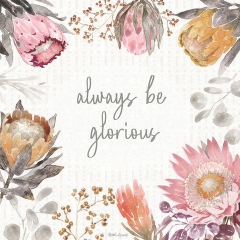 Petal Passion II Soft Boho Black Modern Wood Framed Art Print with Double Matting by Grove, Beth