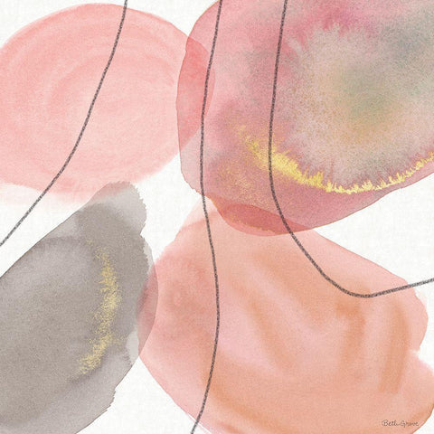 Petal Passion XII Soft Boho Black Modern Wood Framed Art Print with Double Matting by Grove, Beth