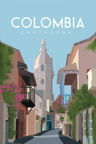 Colombia Black Ornate Wood Framed Art Print with Double Matting by Escalante, Omar