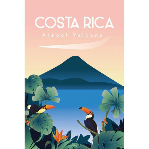 Costa Rica Black Modern Wood Framed Art Print by Escalante, Omar