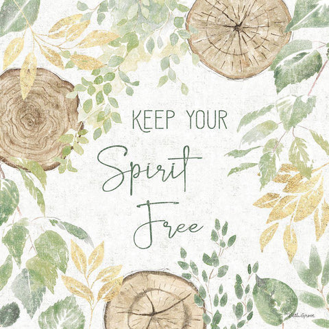 Natures Leaves V Sage Black Ornate Wood Framed Art Print with Double Matting by Grove, Beth