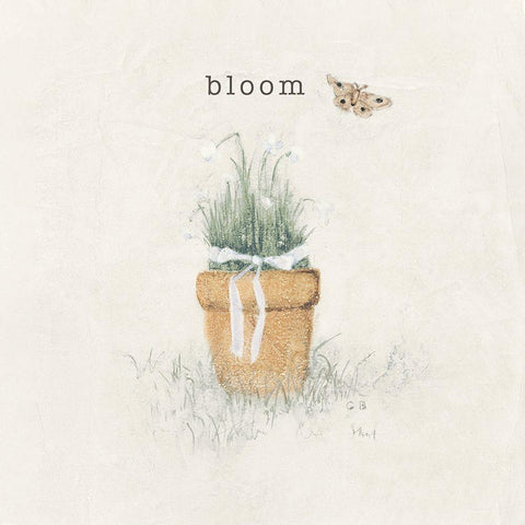 Garden Flowers Black Modern Wood Framed Art Print by Blum, Cheri