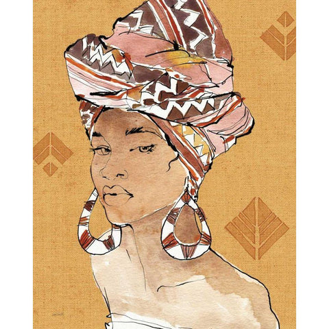 African Flair VI Warm White Modern Wood Framed Art Print by Tavoletti, Anne