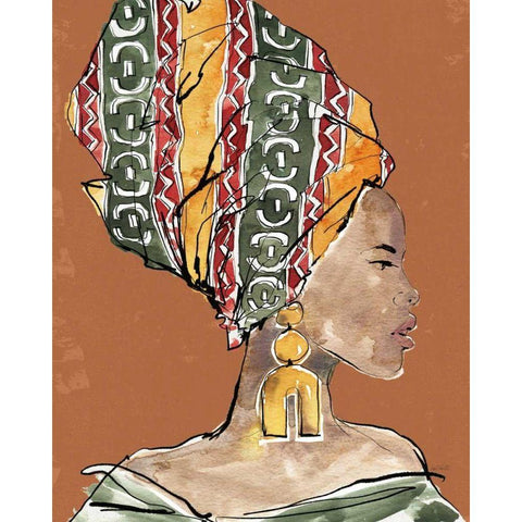 African Flair V Earthy White Modern Wood Framed Art Print by Tavoletti, Anne