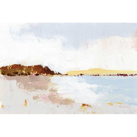 Calm Water Gold Ornate Wood Framed Art Print with Double Matting by Munger, Pamela