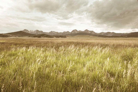 Sawtooth Mountains Idaho II White Modern Wood Framed Art Print with Double Matting by Majchrowicz, Alan