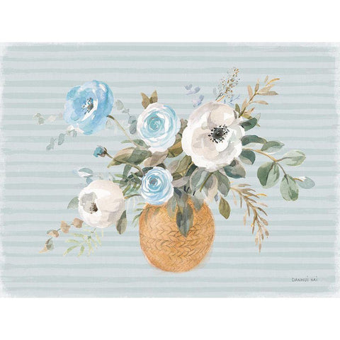 Blooms of Spring I Coastal Gold Ornate Wood Framed Art Print with Double Matting by Nai, Danhui