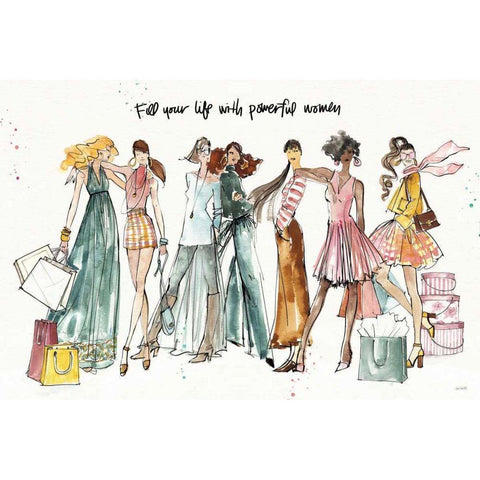 Girlfriends I White Modern Wood Framed Art Print by Tavoletti, Anne