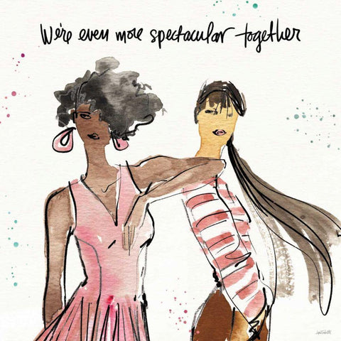 Girlfriends IV Black Modern Wood Framed Art Print by Tavoletti, Anne