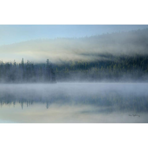 Redfish Lake Idaho Gold Ornate Wood Framed Art Print with Double Matting by Majchrowicz, Alan