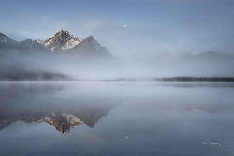 Stanley Lake Idaho Black Ornate Wood Framed Art Print with Double Matting by Majchrowicz, Alan