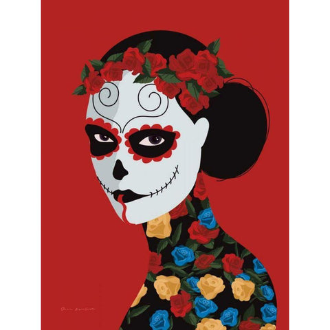 Dia de Los Muertos II White Modern Wood Framed Art Print by Escalante, Omar