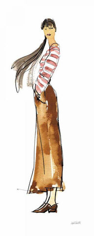 Fashion Friend I White Modern Wood Framed Art Print with Double Matting by Tavoletti, Anne