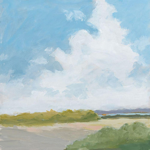 Clouds Over Lagoon Black Modern Wood Framed Art Print by Munger, Pamela