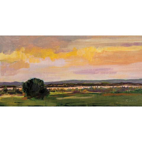 Dusk on Mesa Black Modern Wood Framed Art Print with Double Matting by Munger, Pamela