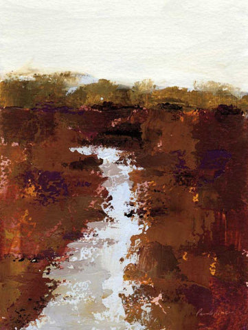 Lost Creek White Modern Wood Framed Art Print with Double Matting by Munger, Pamela