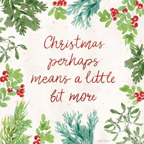 Santas List VII Black Ornate Wood Framed Art Print with Double Matting by Grove, Beth