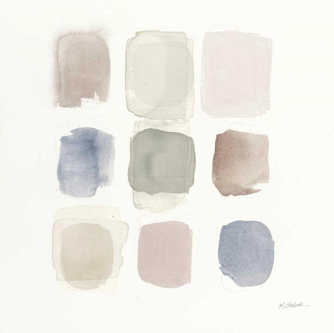 Natural Haze White Modern Wood Framed Art Print with Double Matting by Schick, Mike