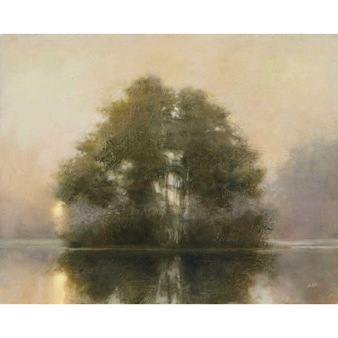 Lake Dawn White Modern Wood Framed Art Print by Purinton, Julia