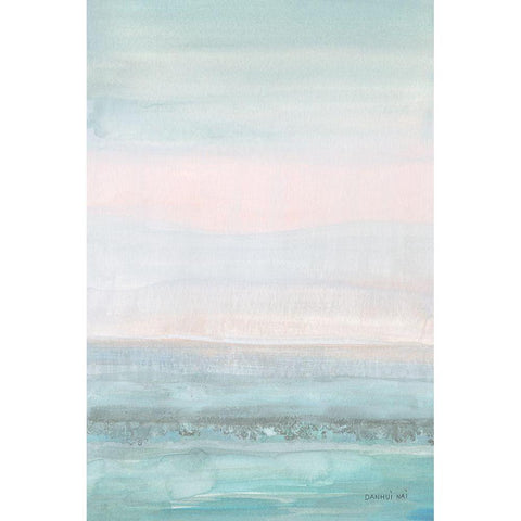 Dreamy Seascape Black Modern Wood Framed Art Print by Nai, Danhui