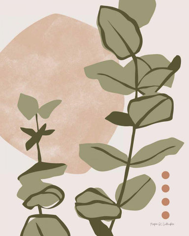 Restore Eucalyptus II White Modern Wood Framed Art Print with Double Matting by Gallagher, Megan