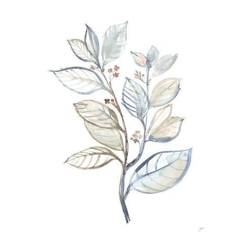 Cottage Leaves II White Modern Wood Framed Art Print by Panganiban, Karyn