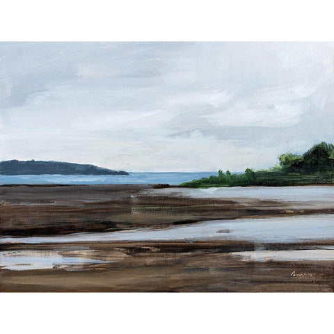 Spring Tide Black Modern Wood Framed Art Print with Double Matting by Munger, Pamela