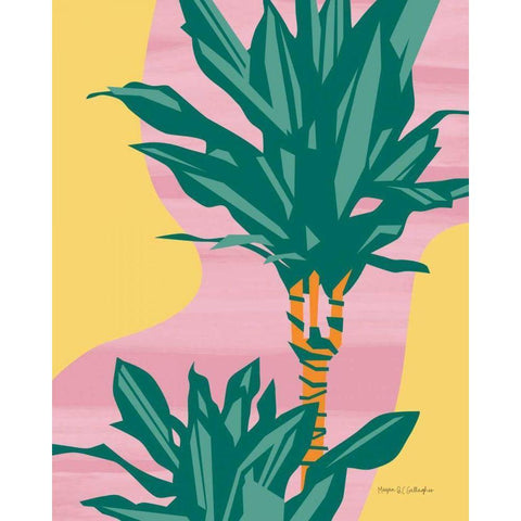 Dracaena Black Modern Wood Framed Art Print by Gallagher, Megan