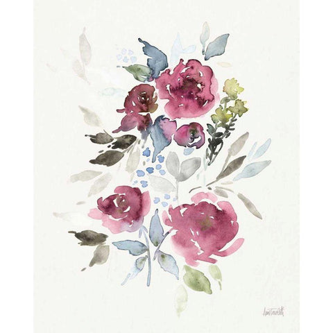 Soft Bouquet I Gold Ornate Wood Framed Art Print with Double Matting by Tavoletti, Anne