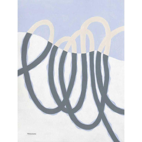 Loops I Black Modern Wood Framed Art Print with Double Matting by Ferguson, Kathy