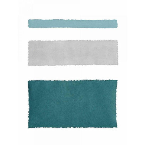 Painted Weaving IV Blue Green White Modern Wood Framed Art Print by Rhue, Piper