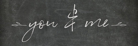 You and Me Black Ornate Wood Framed Art Print with Double Matting by Adams, Sarah