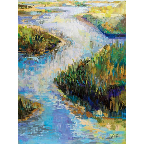 Water Walkway Black Modern Wood Framed Art Print by Vertentes, Jeanette