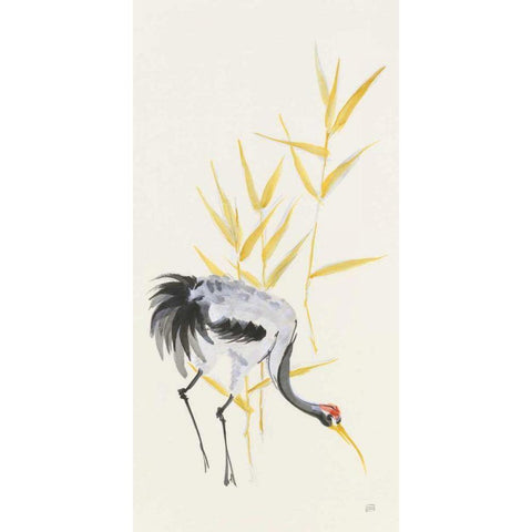 Crane Reeds II White Modern Wood Framed Art Print by Paschke, Chris