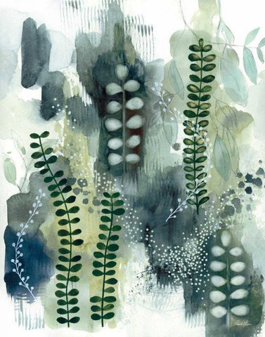 Woodland Walk VI White Modern Wood Framed Art Print with Double Matting by Horn, Laura