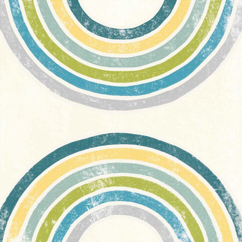 Over the Rainbow I Green Black Modern Wood Framed Art Print with Double Matting by Hershey, Moira