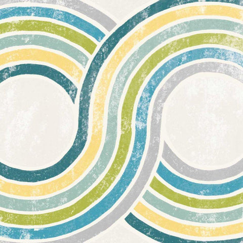 Over the Rainbow II Green Black Modern Wood Framed Art Print with Double Matting by Hershey, Moira