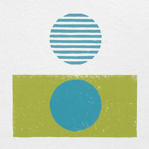 Reflection II Green White Modern Wood Framed Art Print with Double Matting by Hershey, Moira