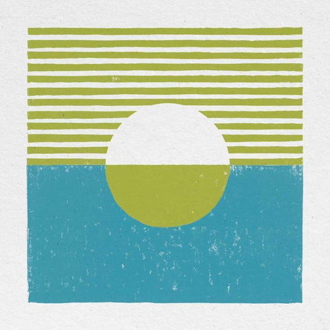 Reflection III Green Black Modern Wood Framed Art Print with Double Matting by Hershey, Moira