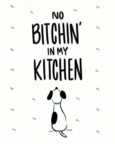 Kitchen Etiquette I White Modern Wood Framed Art Print with Double Matting by York, Leah