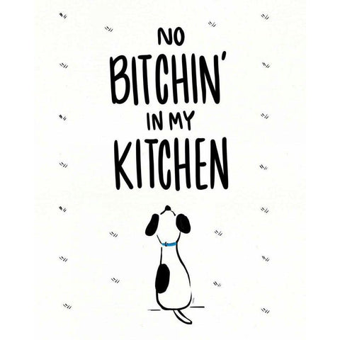 Kitchen Etiquette I Black Modern Wood Framed Art Print by York, Leah