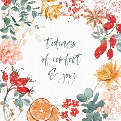 Festive Season V Black Modern Wood Framed Art Print with Double Matting by Grove, Beth