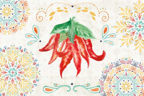 Sweet and Spicy I Black Ornate Wood Framed Art Print with Double Matting by June, Dina