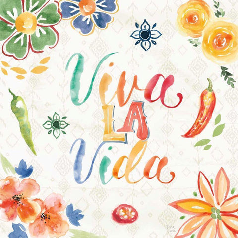 Sweet and Spicy V Black Modern Wood Framed Art Print by June, Dina