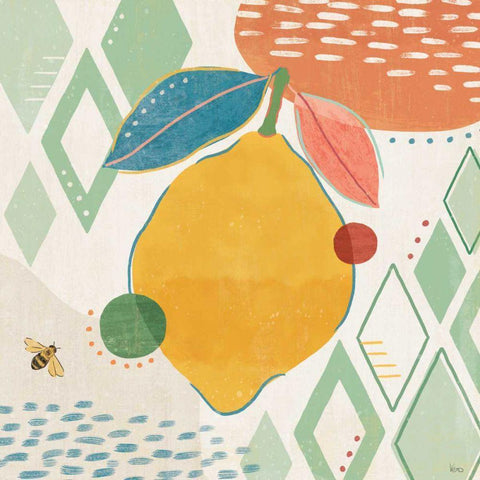 Fruit Frenzy VI Black Modern Wood Framed Art Print with Double Matting by Charron, Veronique