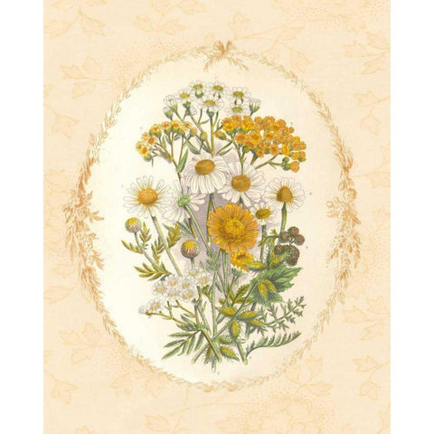 Gentle Soul Bouquet I Gold Ornate Wood Framed Art Print with Double Matting by Wild Apple Portfolio