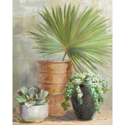 Indoor Garden II Gold Ornate Wood Framed Art Print with Double Matting by Nai, Danhui